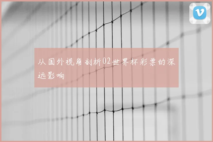 从国外视角剖析02世界杯彩票的深远影响